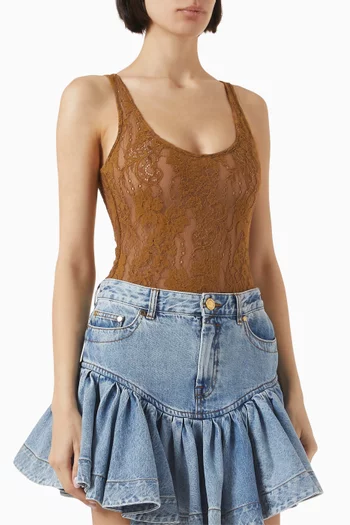 Scoop Bodysuit in Lace