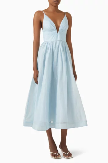 Illuminate Midi Dress in Linen Blend