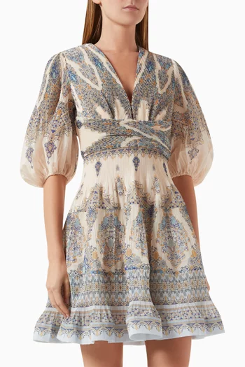 Pleated Mini Dress