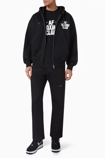 Boxing Club Zip Hoodie in Cotton