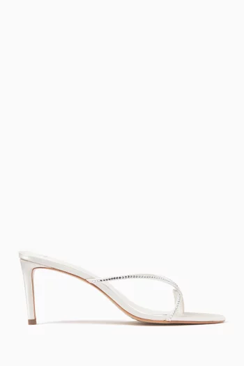 Jade 65 Crystal-embellished Mule Sandals in Satin