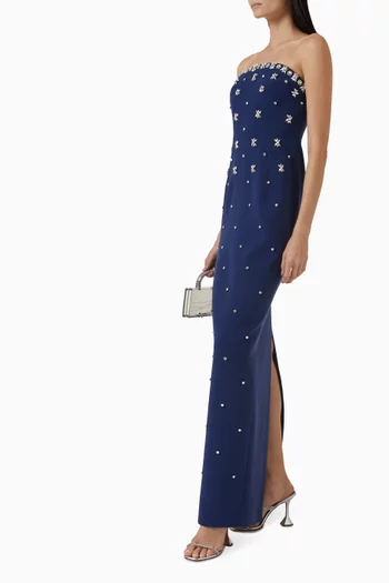 Devon Embellished Gown in Crepe
