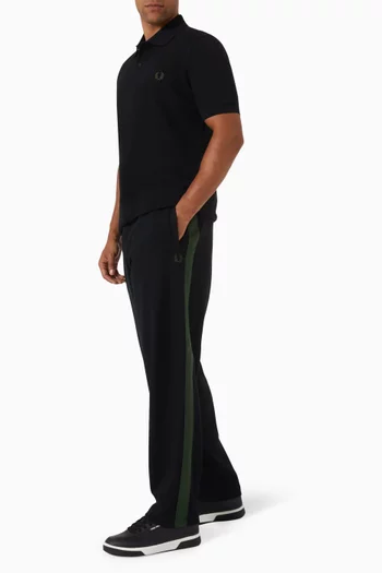Towelling Tape Track Pants in Twill Tricot