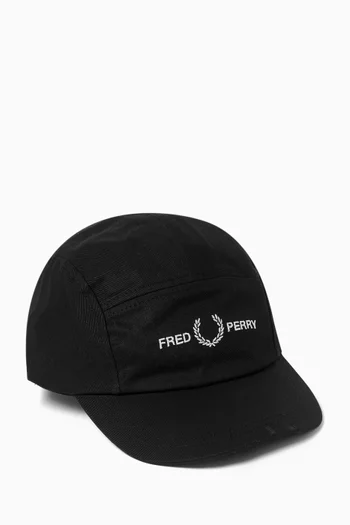 Five-panel Logo Cap in Cotton Twill