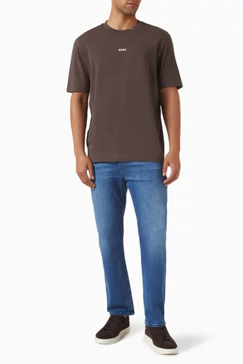 Logo T-shirt in Stretch Cotton