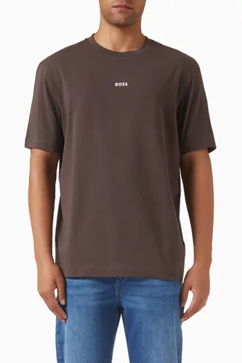 Logo T-shirt in Stretch Cotton