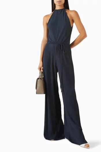 Exuma Pleated Jumpsuit in Plissé