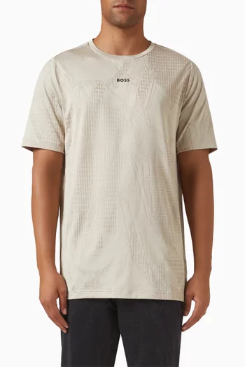 Jacquard-pattern T-shirt