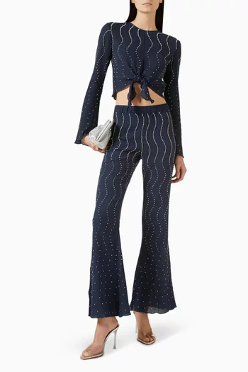 Pavia Rhinestone Pants in Cotton