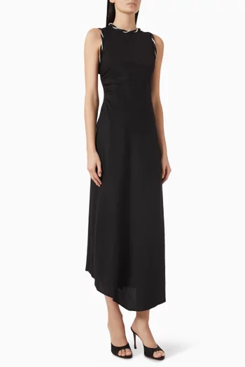 Rize Rhinestone-twist Maxi Dress in Linen-blend