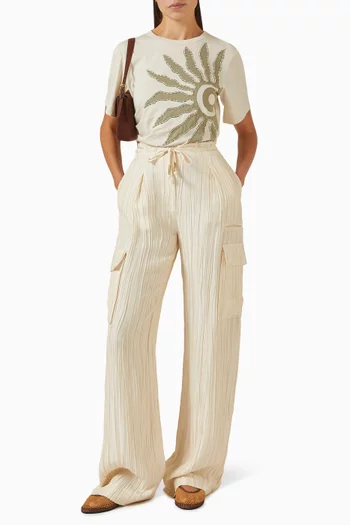 Paizzina Wide-leg Pants in Viscose Blend