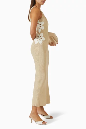 Ralista Crochet-flower Knit Dress