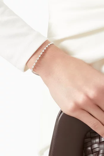 Pear Diamond Tennis Bracelet in 18kt White Gold