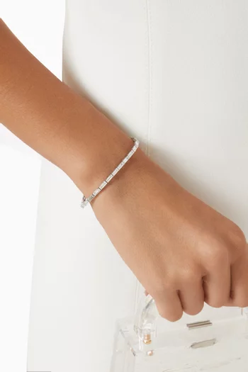 Baguette Diamond Tennis Bracelet in 18kt White Gold