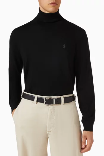 Belt and Card Holder Set in Leather