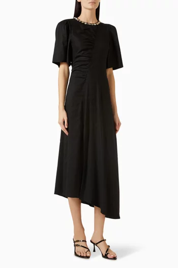 Rilena Midi Dress in Linen-blend