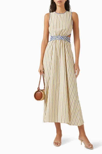 Reslade Braided-belt Dress in Cotton