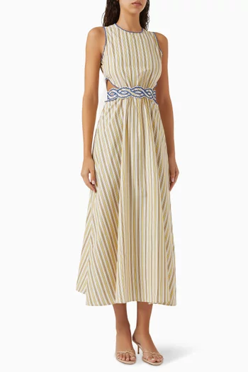 Reslade Braided-belt Dress in Cotton
