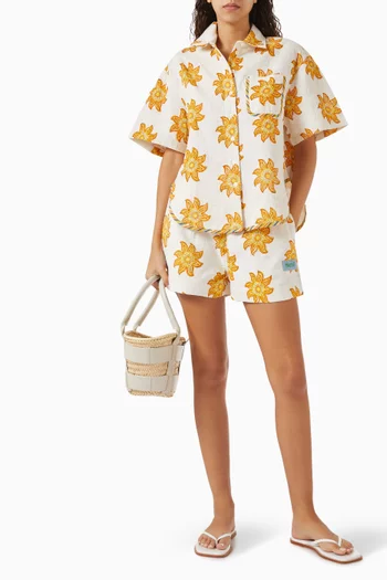 Samos Sun-print Shorts in Cotton