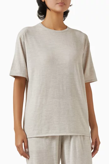 Crewneck T-shirt in Wool