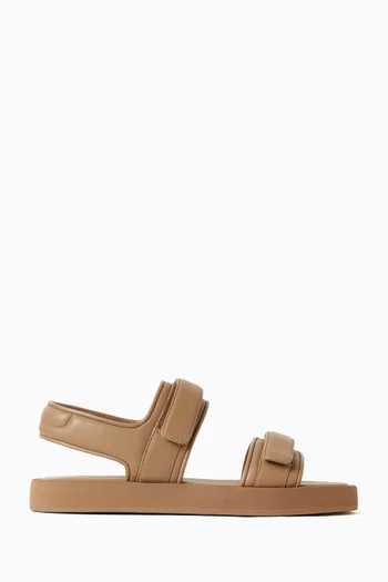 Velcro Sandals in Leather