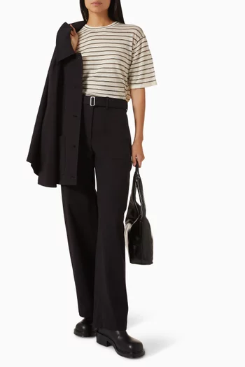 Boyfriend Knit T-shirt in Linen