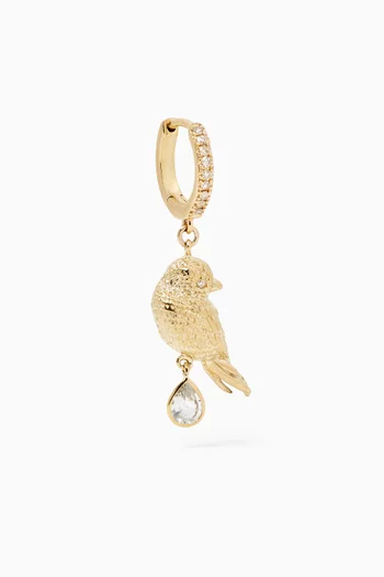 Palerme Bird Single Diamond Earring in 9kt Gold