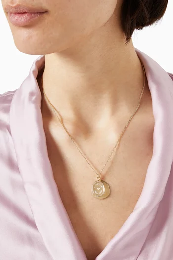 L'Amour Crystal Customizable Necklace in 9kt Gold