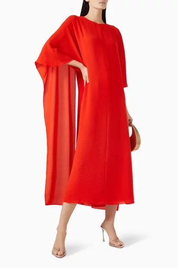 Cape-Sleeve Kaftan Maxi Dress