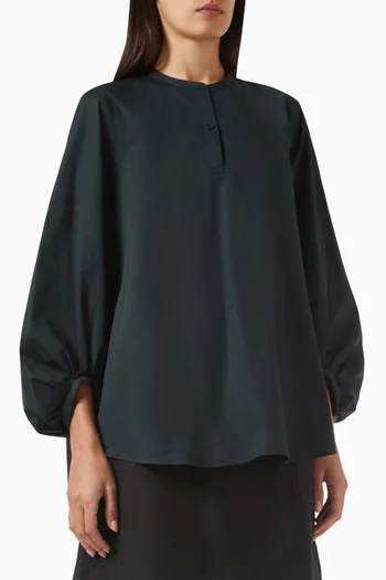 Balloon-Sleeve Blouse