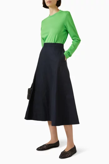 Rounded Midi Skirt