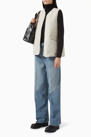 Oversized Faux Shearling Gilet