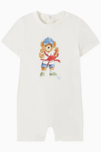 Polo Bear Romper in Cotton