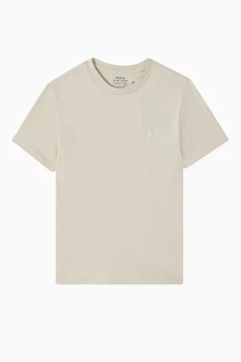 Polo Emblem Logo T-shirt in Cotton