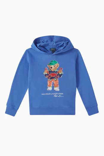 Polo Bear Hoodie in Cotton