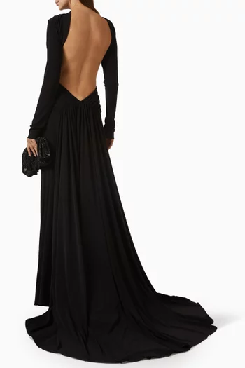 Open-back Gown in Jersey