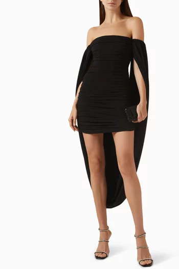 Cape Mini Dress in Jersey
