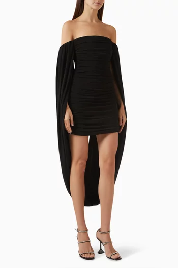 Cape Mini Dress in Jersey