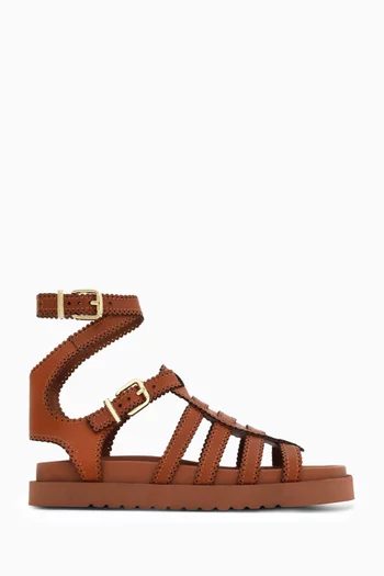 Goldie Gladiator Sandals in Leather