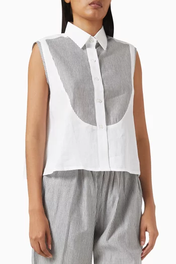 Carol Striped Sleeveless Shirt