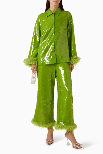 Oasis Sequin-embellished Pants