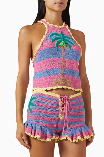 Crasqui Tank Top in Crocht-knit