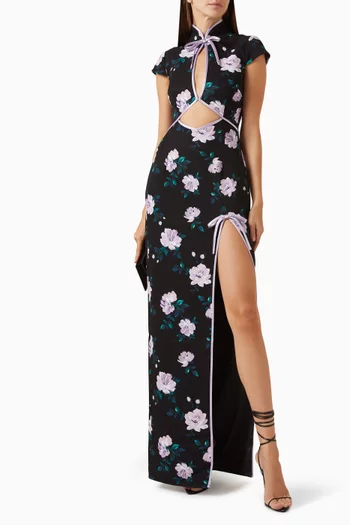 Beatrix Maxi Dress in Crepe