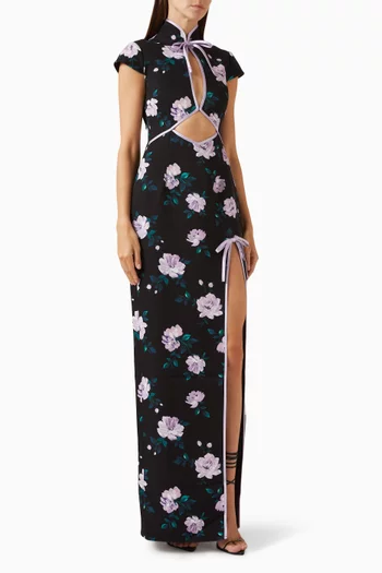 Beatrix Maxi Dress in Crepe