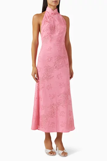 Sloane Floral-embroidered Dress