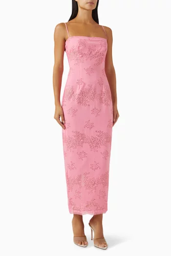 Sinead Floral-embroidered Dress