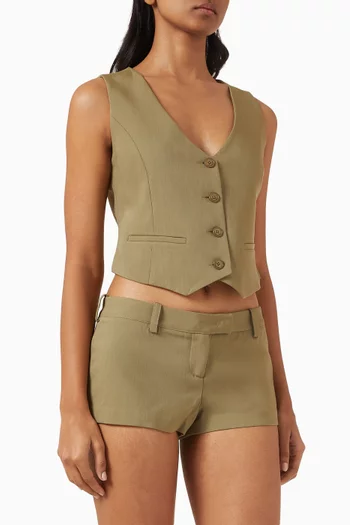 Roma Vest in Wool-blend