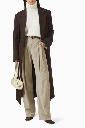 Gelso Pleated Pants in Suiting Fabric