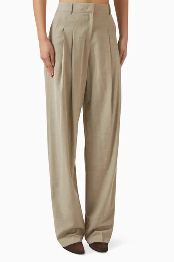 Gelso Pleated Pants in Suiting Fabric