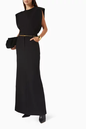 Malvo Maxi Pencil Skirt in Wool Blend